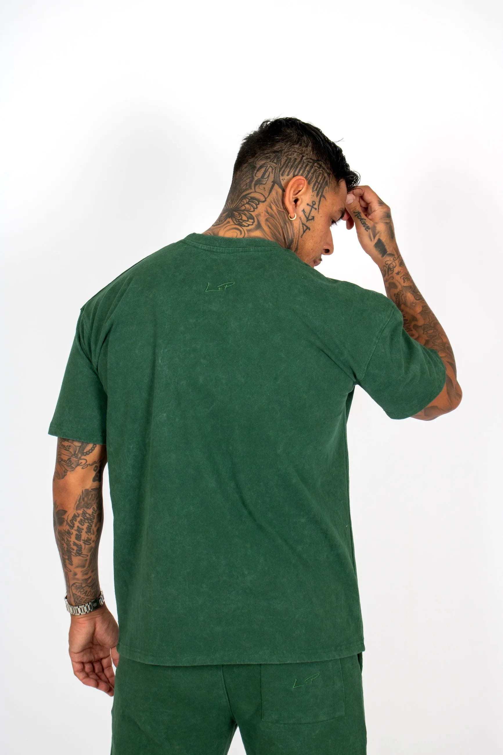 Premium Recycled Forest Acid Green Boxy T-Shirt