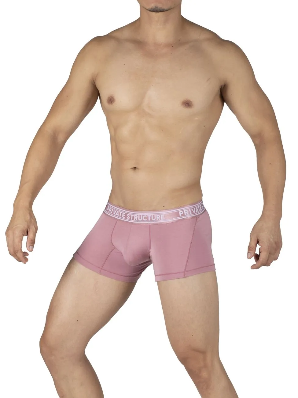 Private Structure PBUT4379 Bamboo Mid Waist Trunks Color Smoke Red