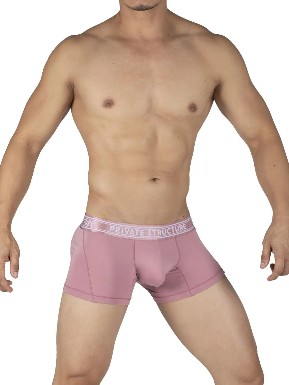 Private Structure PBUT4379 Bamboo Mid Waist Trunks Color Smoke Red
