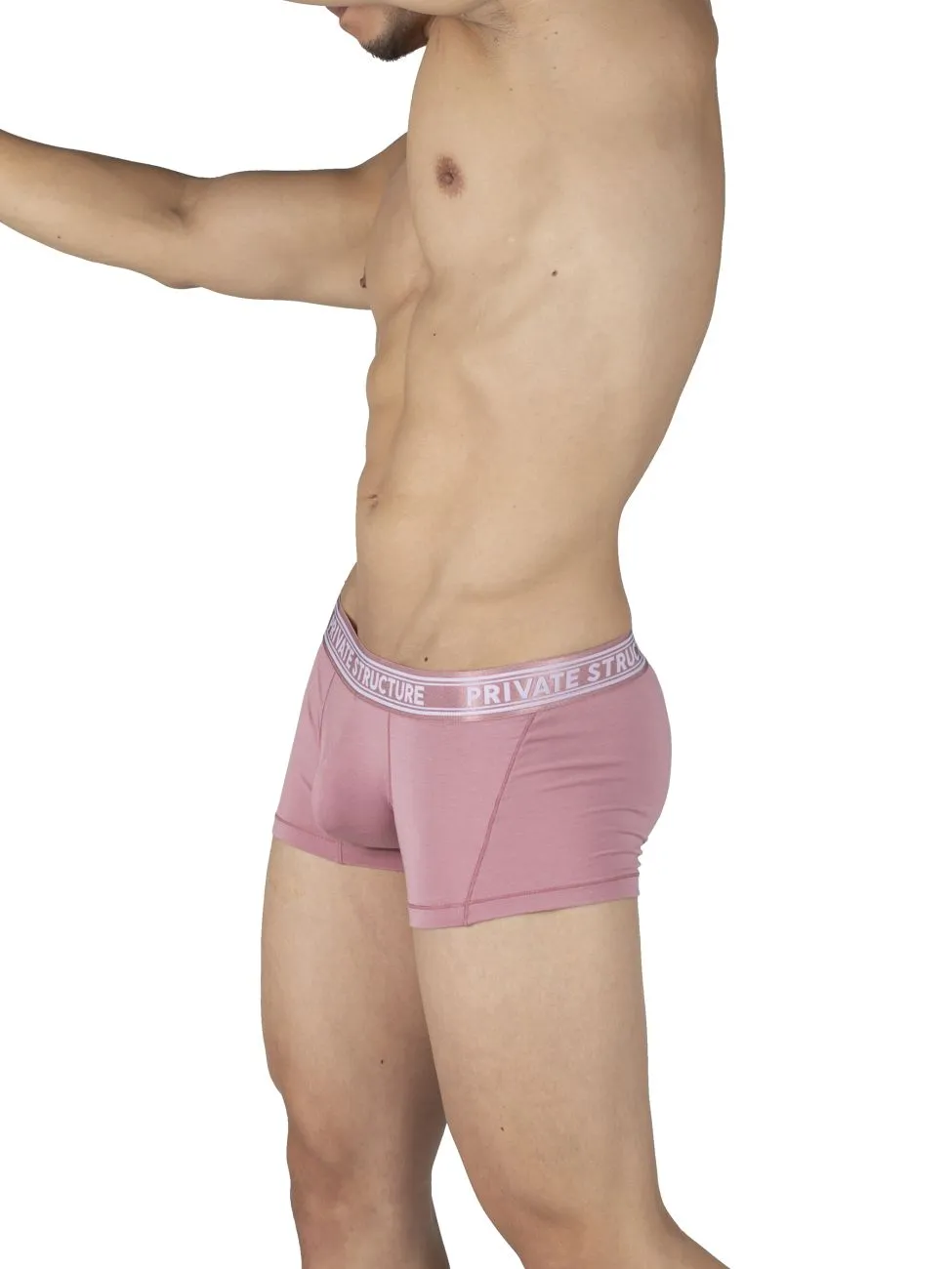 Private Structure PBUT4379 Bamboo Mid Waist Trunks Color Smoke Red