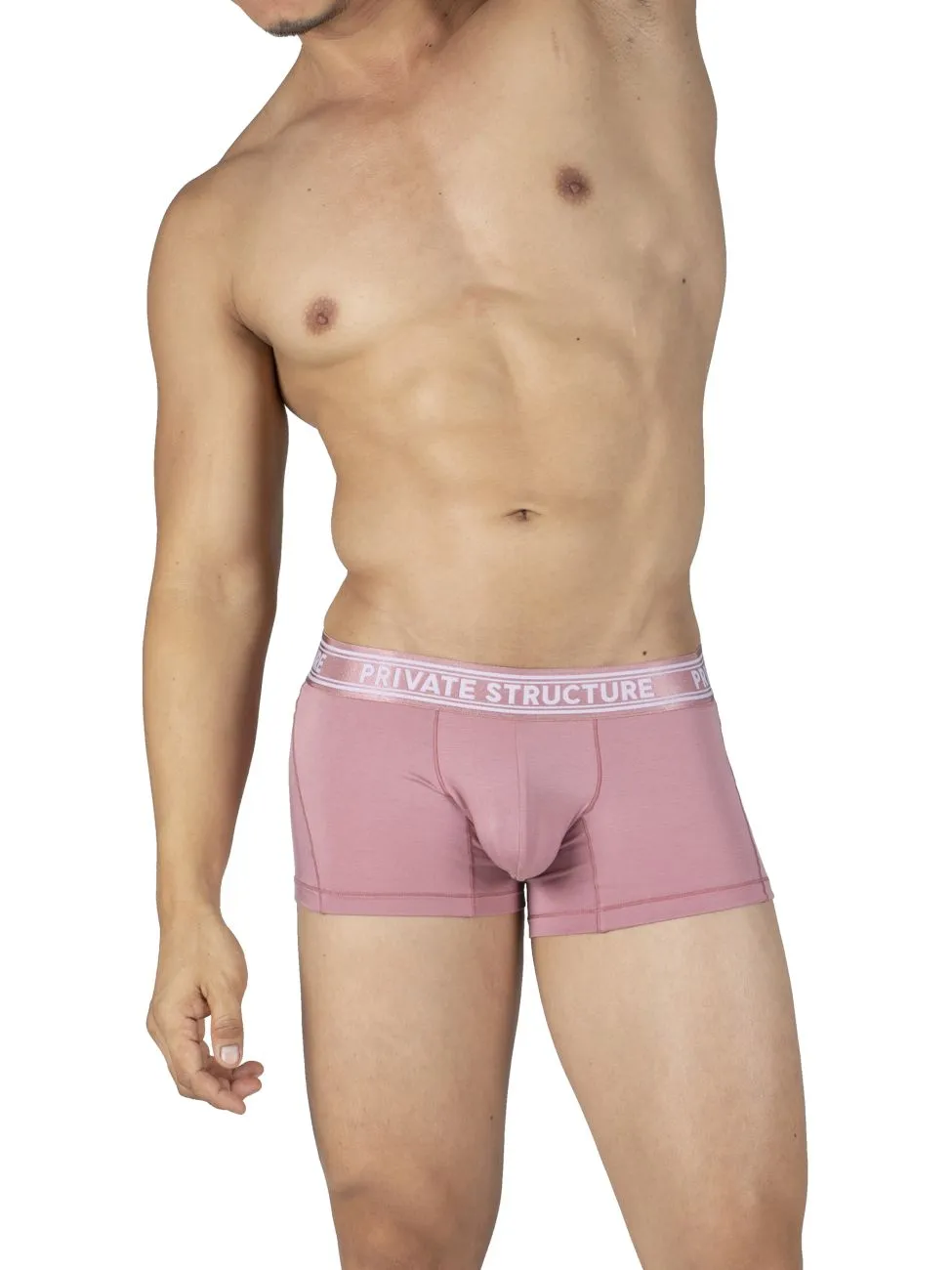 Private Structure PBUT4379 Bamboo Mid Waist Trunks Color Smoke Red