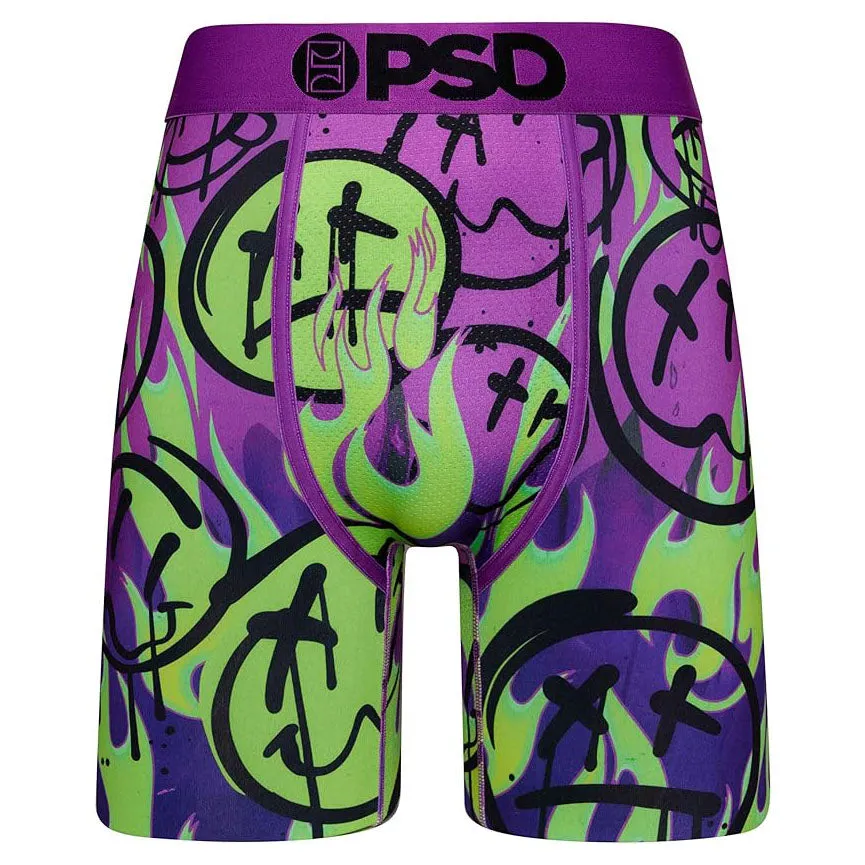 PSD Men's Multicolor Moisture-Wicking Fabric Acid Smiles Boxer Brief Small Underwear - 423180053-MUL-S