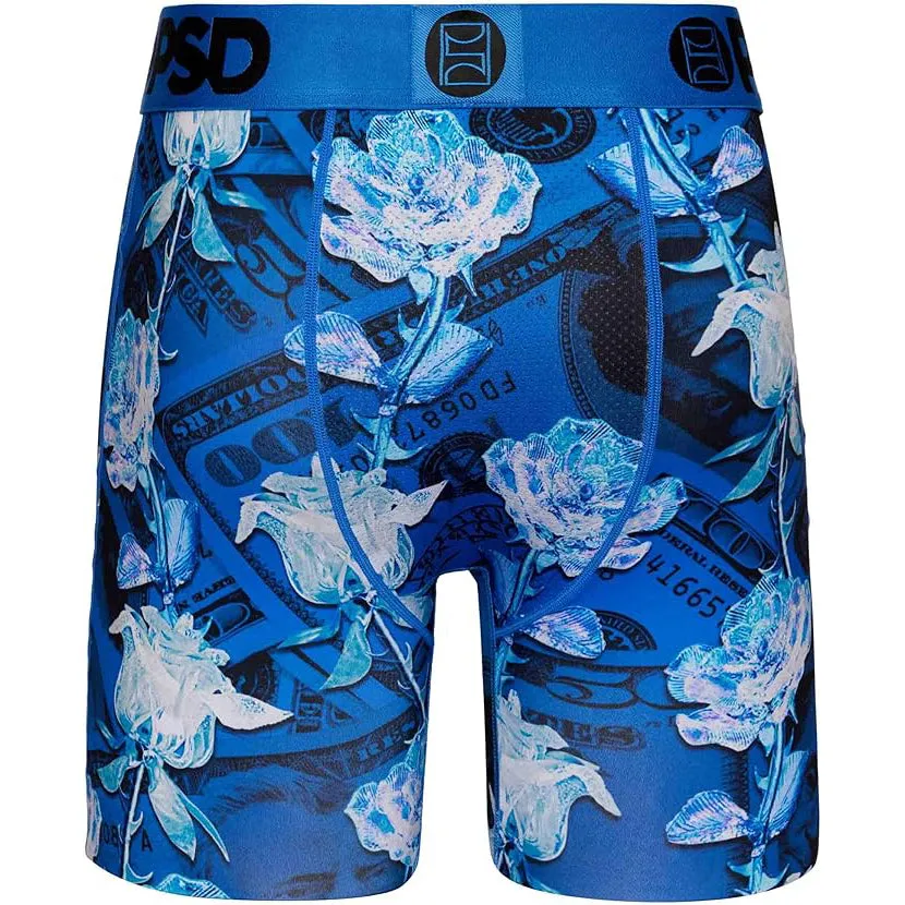 PSD Men's Multicolor Moisture-wicking Fabric Money Rose Boxer Brief Medium Underwear - 423180025-MUL-M