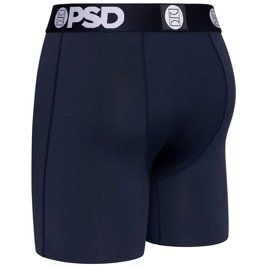 PSD Men's Navy Moisture-Wicking Fabric Sld Boxer Brief Small Underwear - 423180228-NVY-S