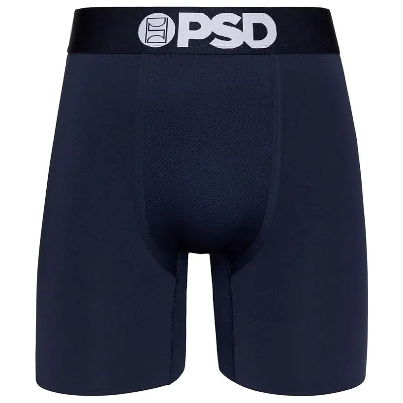 PSD Men's Navy Moisture-Wicking Fabric Sld Boxer Brief Small Underwear - 423180228-NVY-S