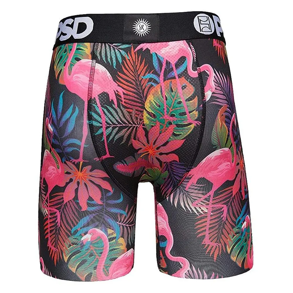 PSD Men's Printed Flamingo Leaves XX-Large Athletic Boxer Briefs Underwear - E12011054-PNK-XXL