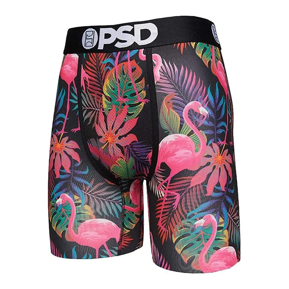 PSD Men's Printed Flamingo Leaves XX-Large Athletic Boxer Briefs Underwear - E12011054-PNK-XXL
