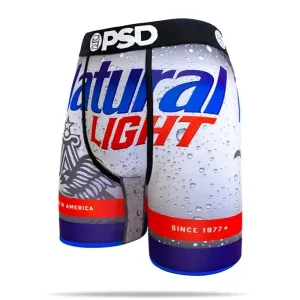 PSD Natty Natural Light Mens Blue Beer Box Urban Boxer Briefs Large Underwear - E11911001-BLUE-L