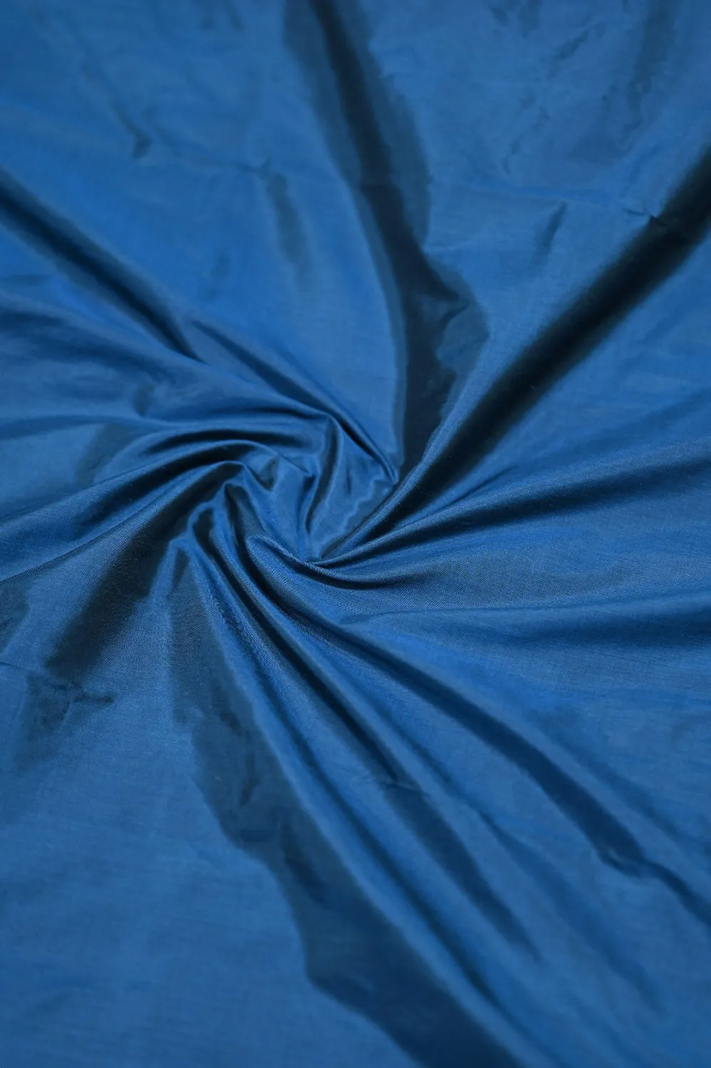 Pure Katan Silk Blue Banarasi Handloom Suit Set - Unstitched 3 Piece