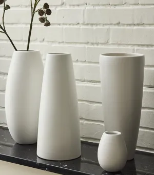 Pure White Matte Ceramic Vases