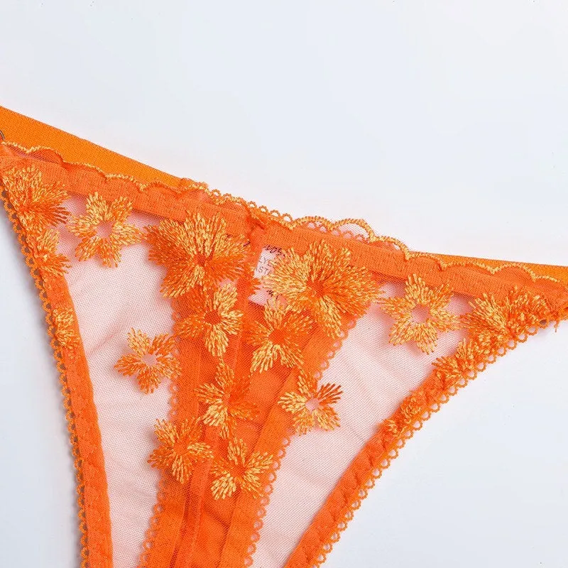 "Pumpkin Spice" Orange Lingerie Set