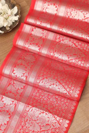 Red Banarasi Silk Lace: Elegant and Stylish