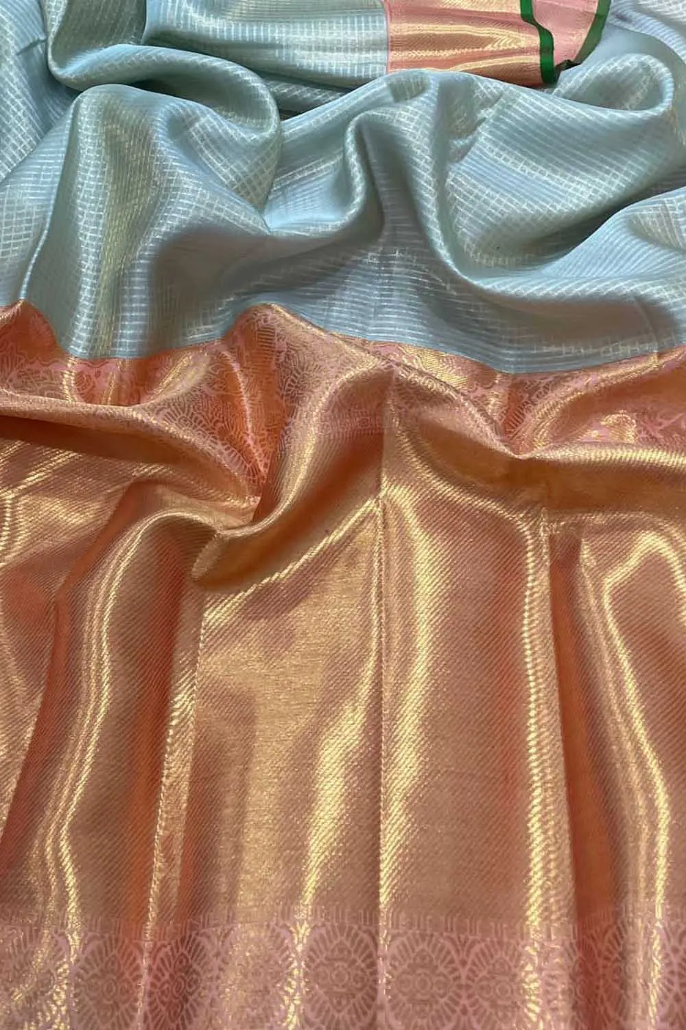 Regal Blue Kanjeevaram Silk Saree: Handloom Luxury