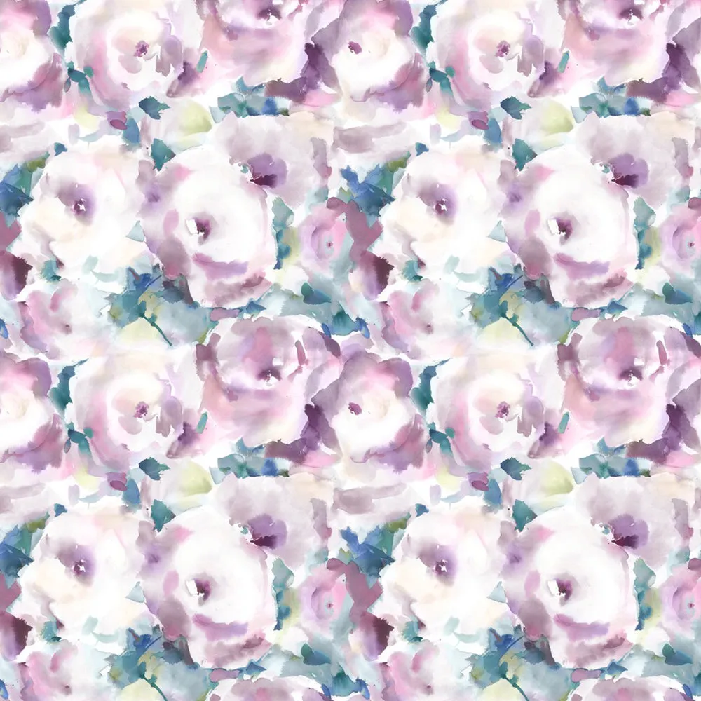 Rosa Printed Cotton Fabric Remnant Orchid