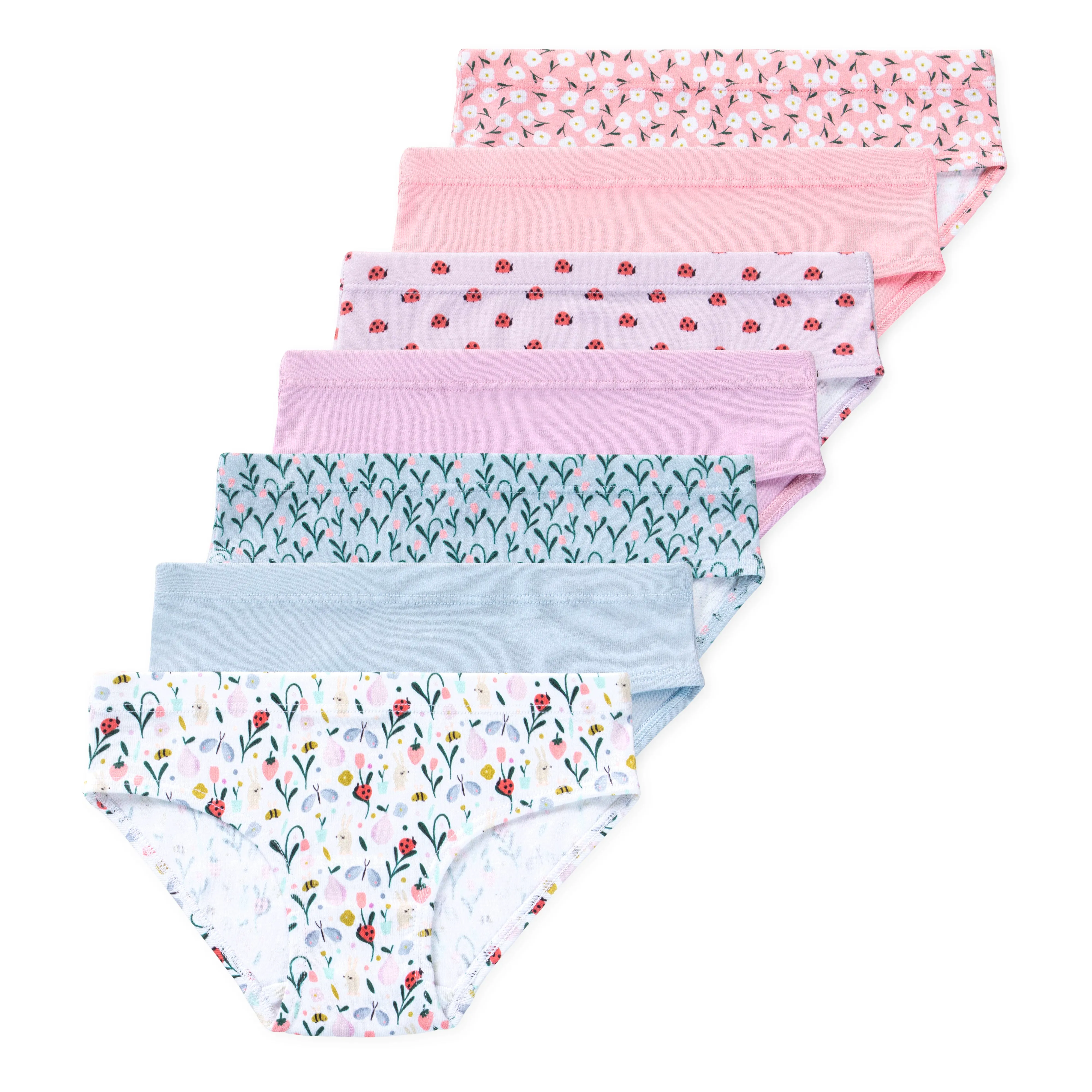 Ryleigh Girls Organic Cotton Bikini Underwear (7-Pack)