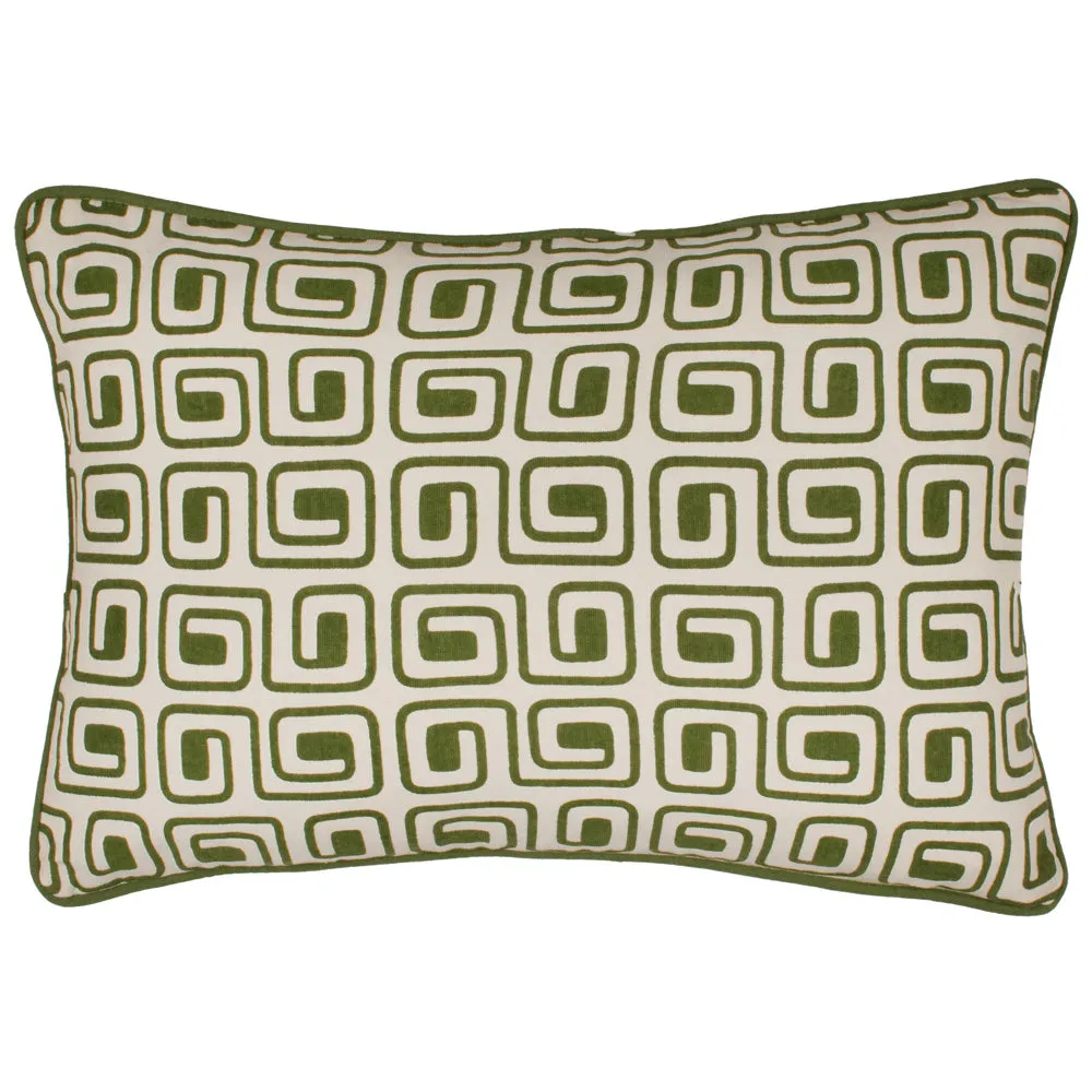 Safara Printed Cushion Olive