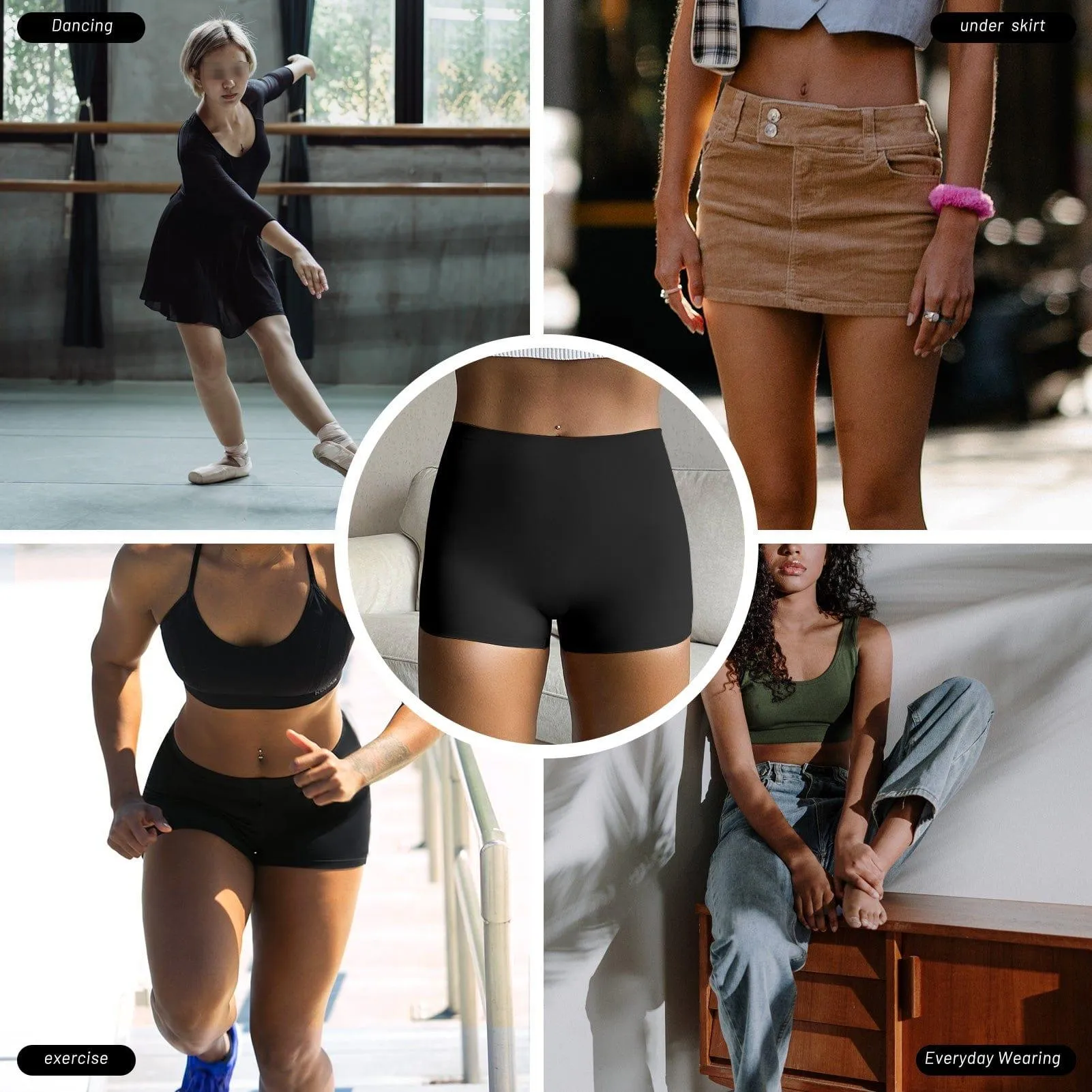 Seamless Boy Shorts Underwear for Women