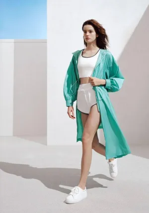 Silk Blend  Summer Protection Gown with Drawstring