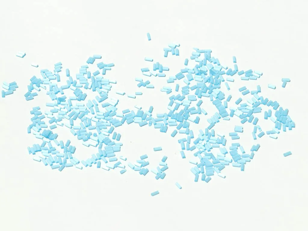 Silky Blue Opaque Pipe / Bugle Glass Seed Beads- 4.5 mm