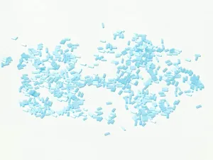 Silky Blue Opaque Pipe / Bugle Glass Seed Beads- 4.5 mm