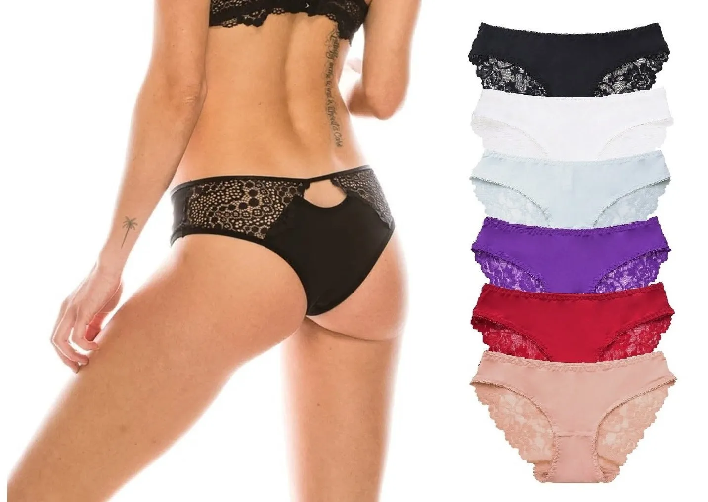 Silky Crochet Lace & Cutout Panties