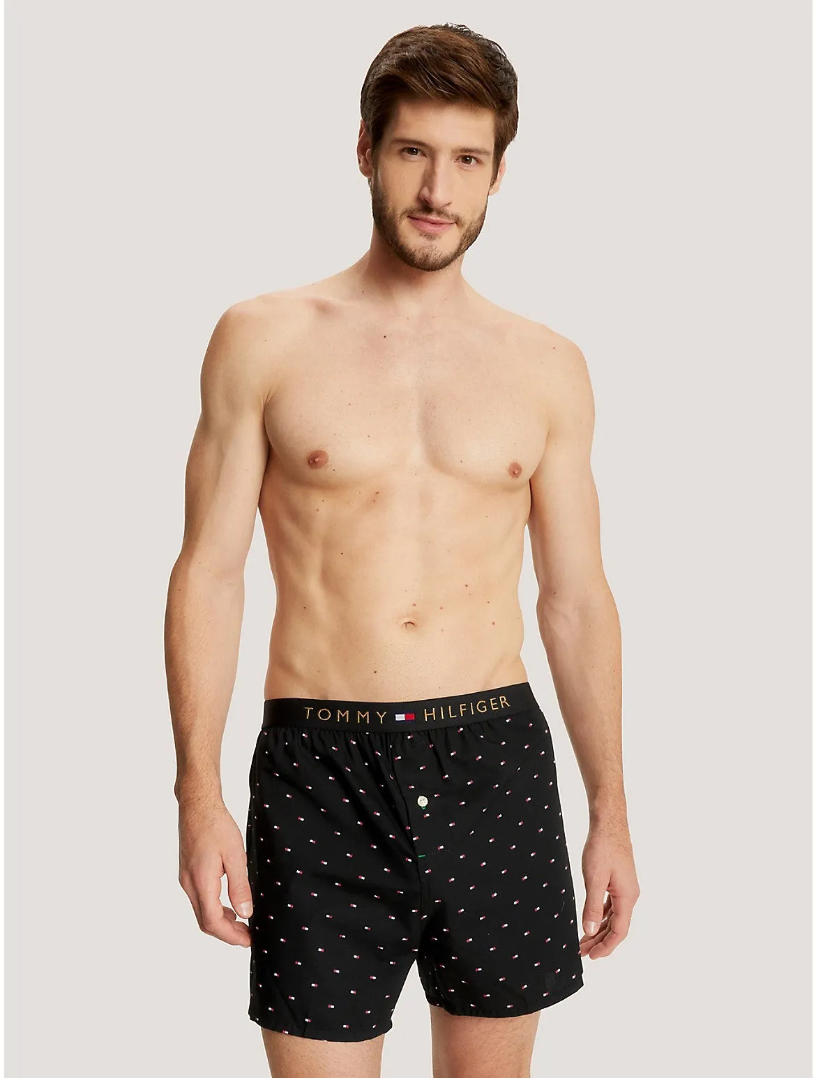 Tommy Hilfiger Men's Regular Fit Microflag Woven Boxer