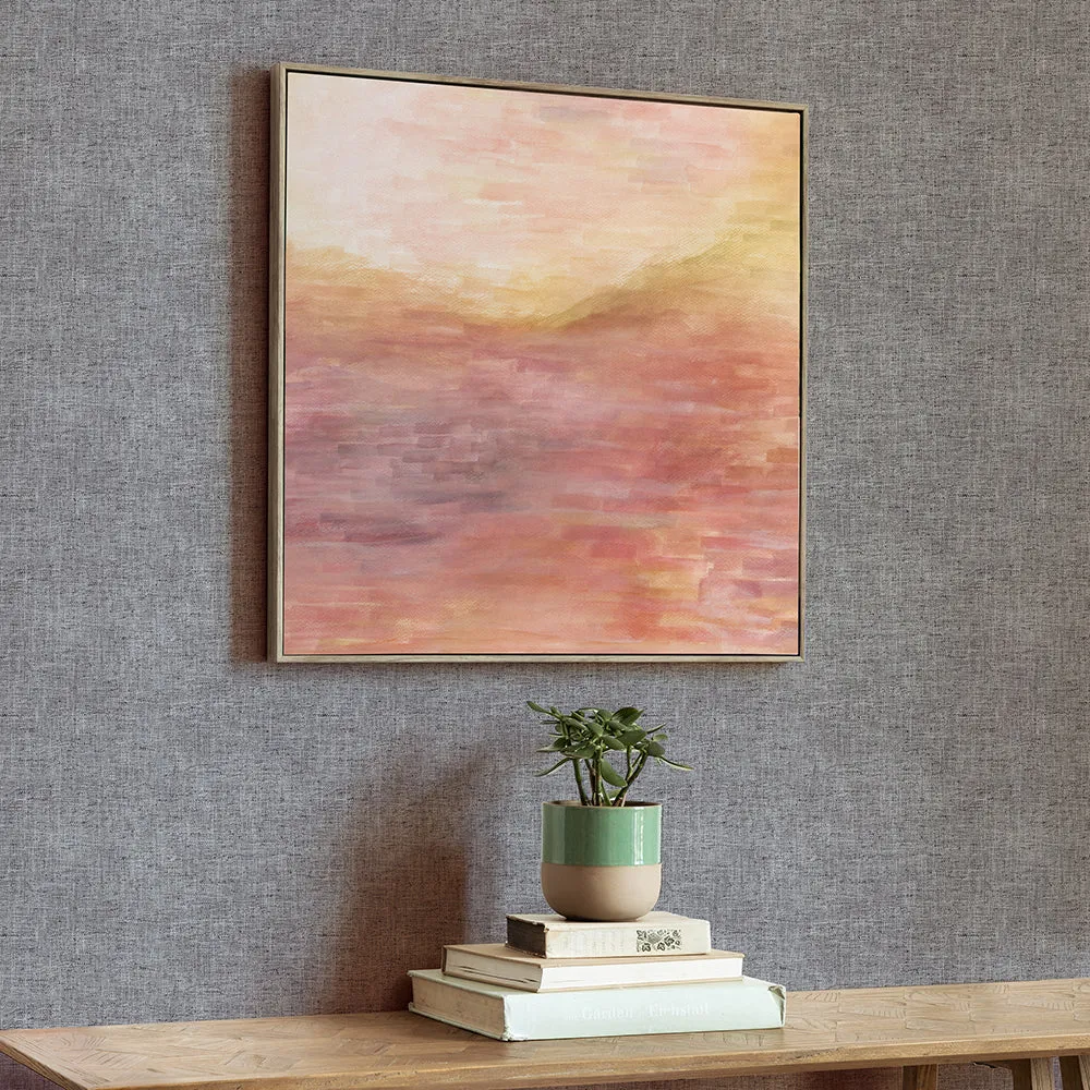 Tulla Saffron Framed Canvas Stone