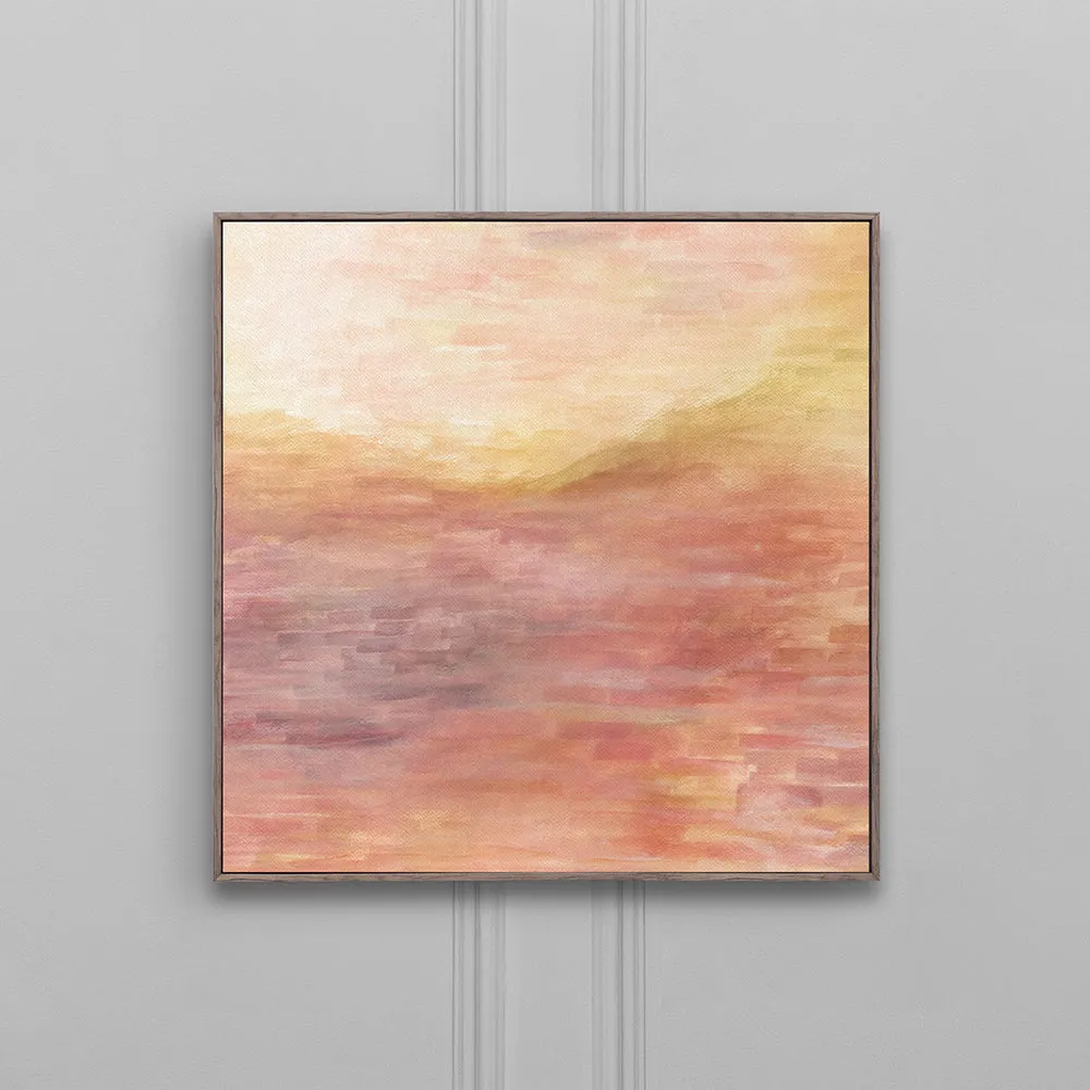 Tulla Saffron Framed Canvas Stone