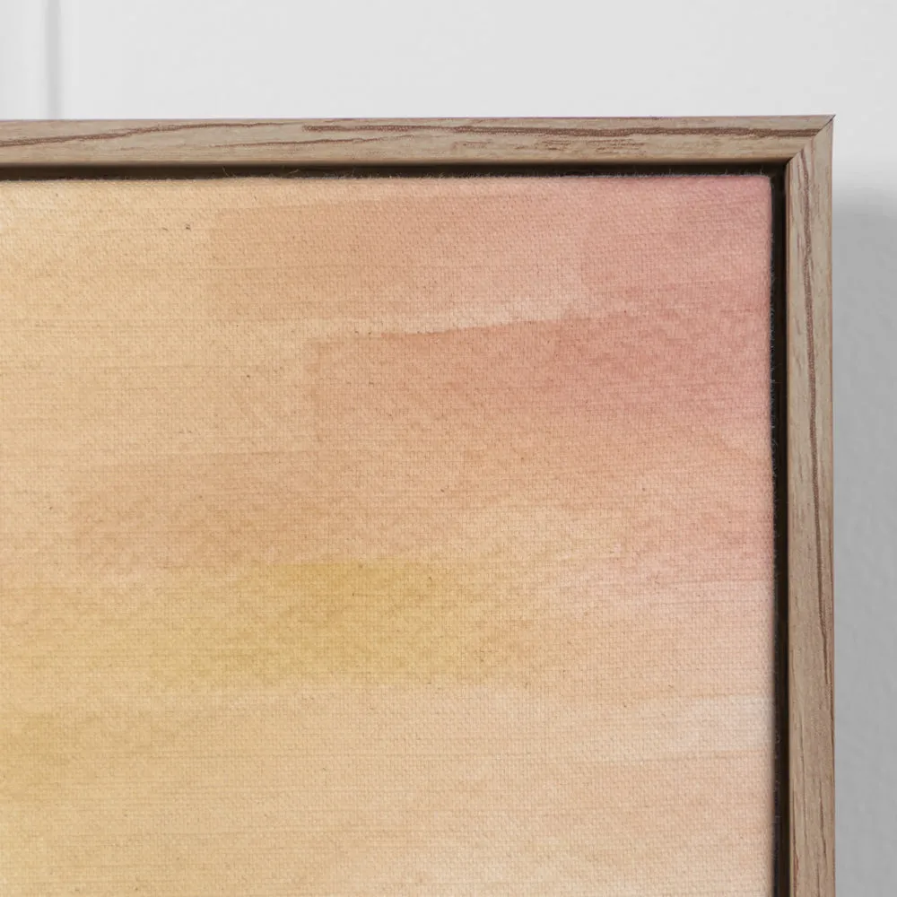 Tulla Saffron Framed Canvas Stone
