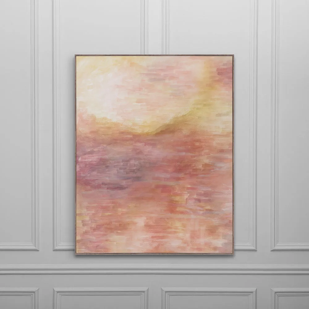 Tulla Saffron Framed Canvas Stone