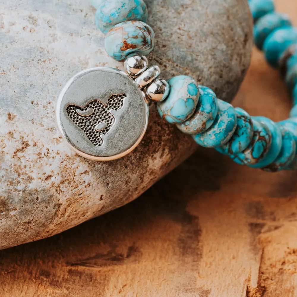 Turquoise Buddha Charm Bracelet