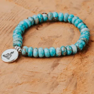 Turquoise Buddha Charm Bracelet