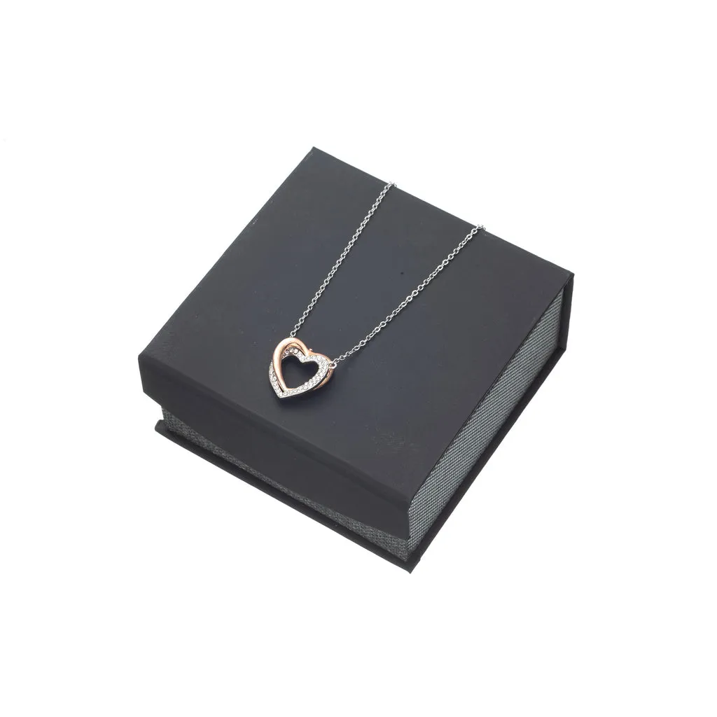 Twin Flames - Interlocking Hearts Necklace Gift for Wife from Husband, Wife Birthday Gift Anniversary Gift, Valentines Day Gift for Wife