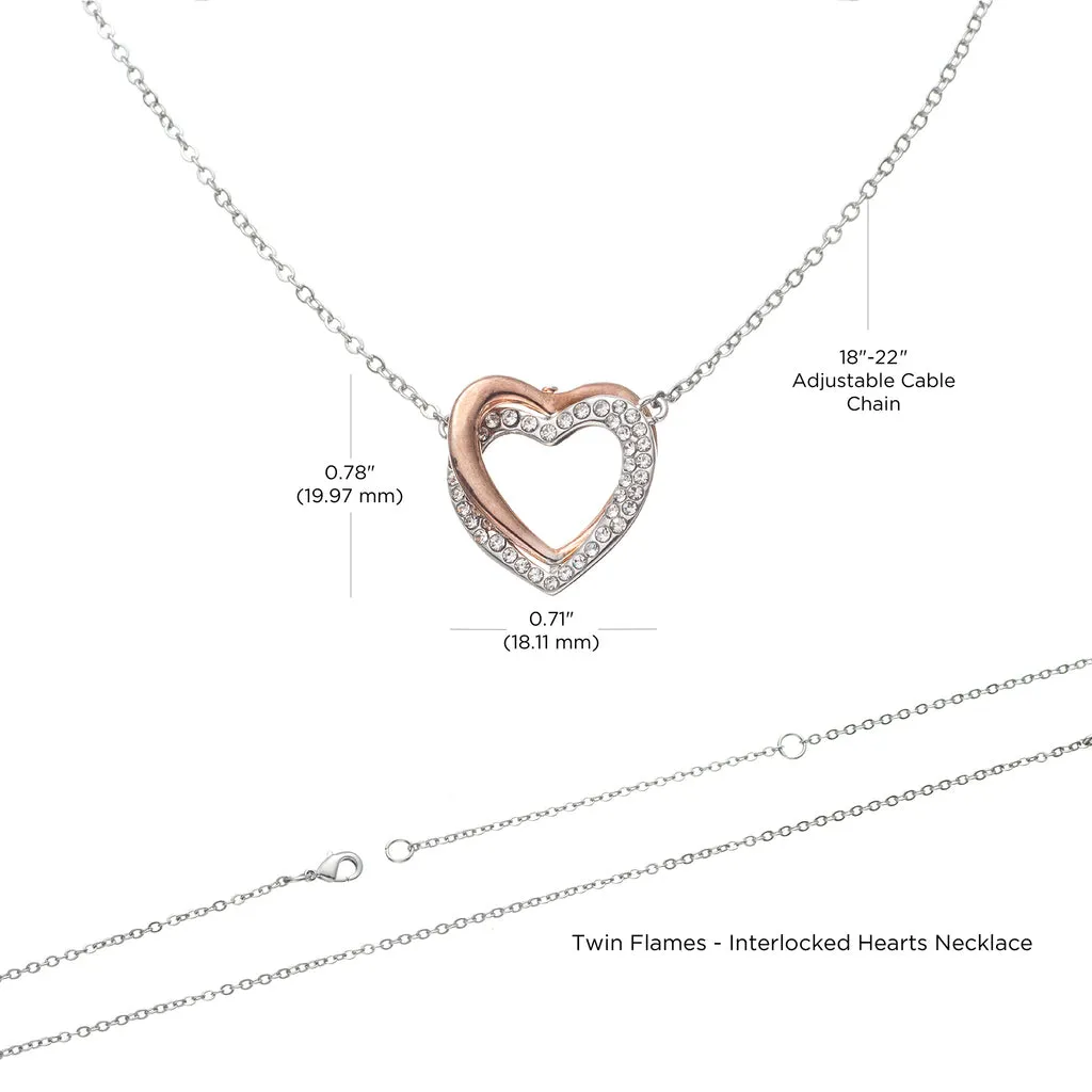 Twin Flames - Interlocking Hearts Necklace Gift for Wife from Husband, Wife Birthday Gift Anniversary Gift, Valentines Day Gift for Wife