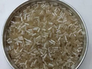 Water Golden Silverline Pipe Glass Seed Beads- 4.5 mm